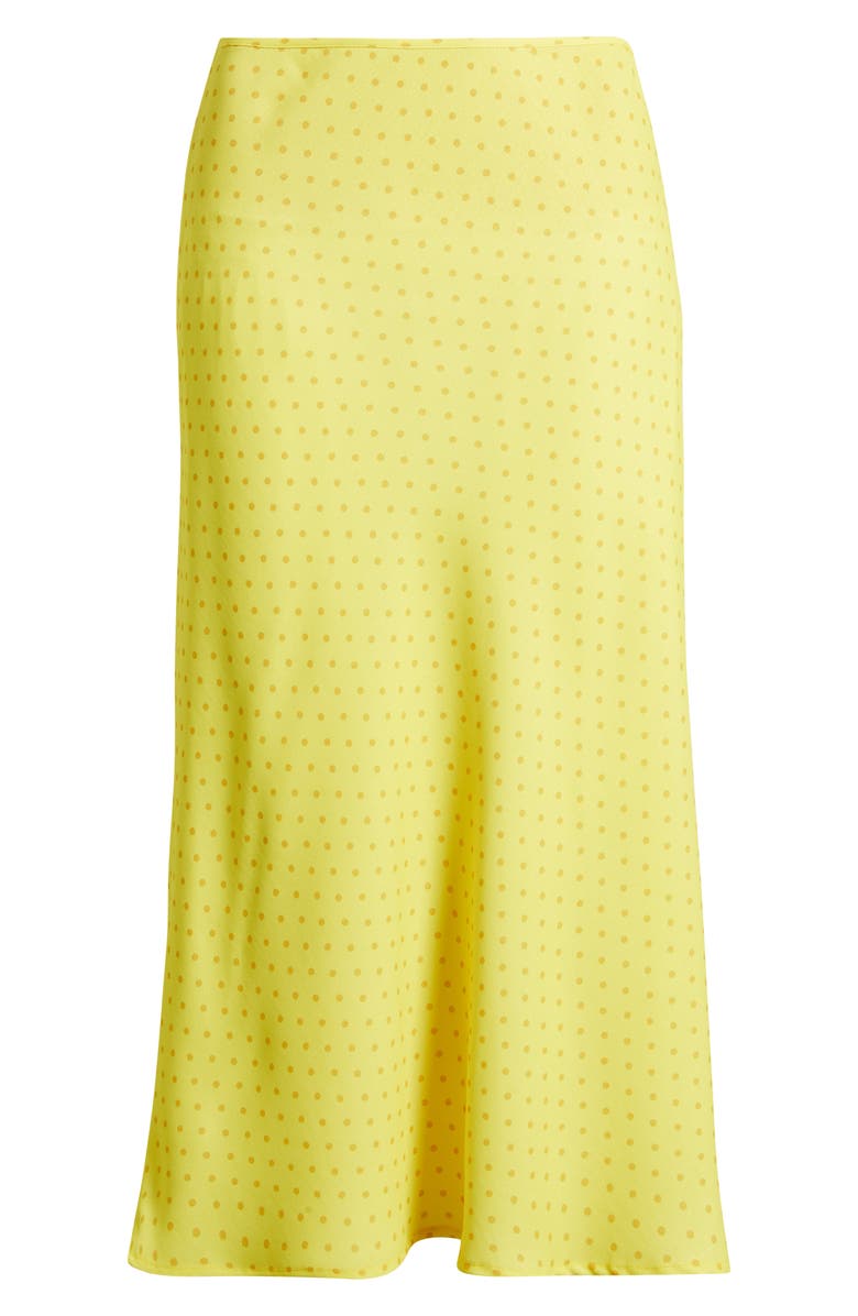 Bella Venice Evelyn Polka Dot Midi Skirt, Alternate, color, Yellow