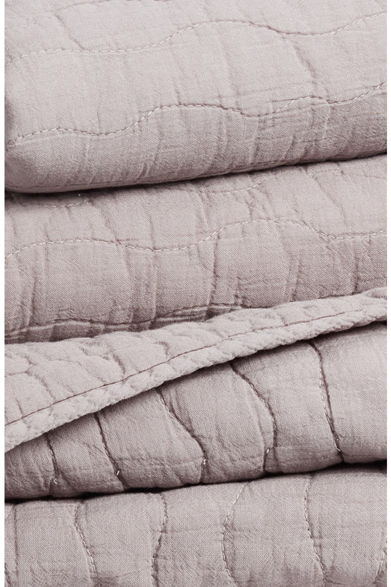 Soft Wash Wave Quilt & Sham Set, Alternate, color, GREY NICKEL