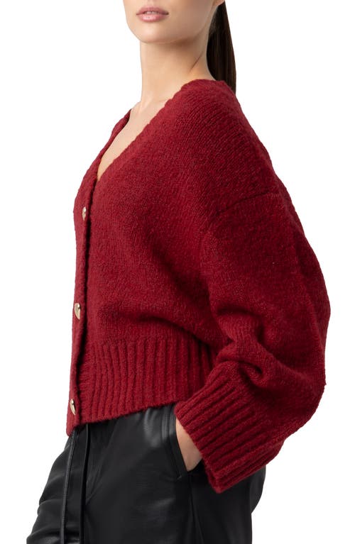 Blanknyc Heart Button Cardigan In Multi