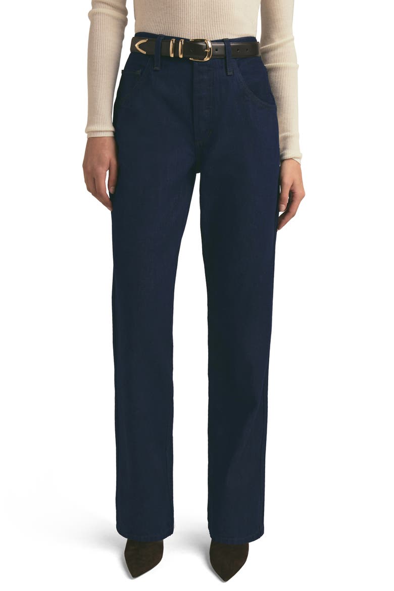 The Jennifer Super High Waist Straight Leg Jeans, Main, color, STOUT