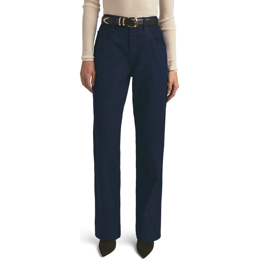 Shop Favorite Daughter The Jennifer Super High Waist Straight Leg Jeans In Stout