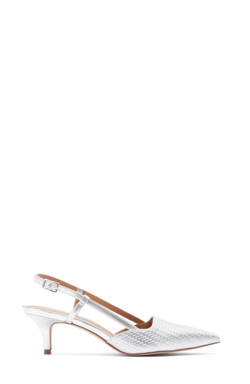 Nordstrom Rack Palmer Singback Pump In Silver Metallic