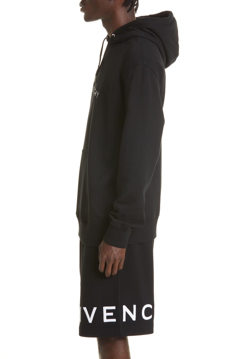 Givenchy Classic Fit Logo Hoodie, Alternate, color,