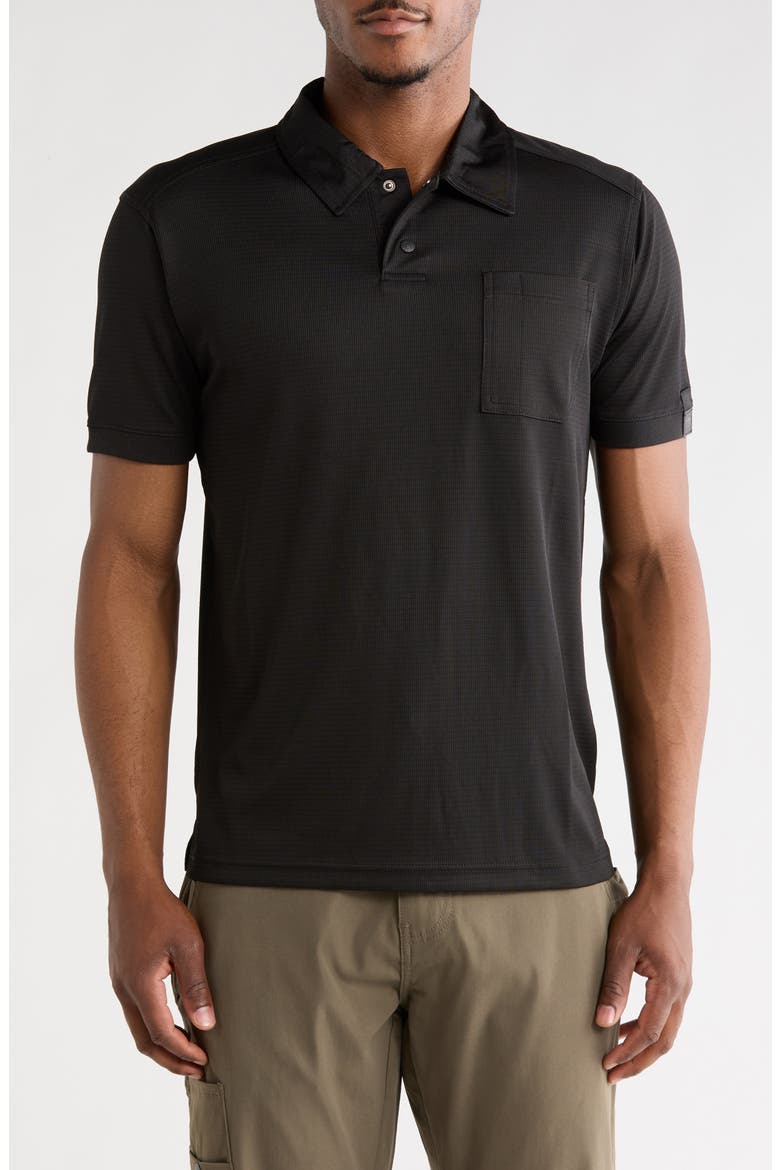 Grid Jacquard Polo, Main, color, BLACK