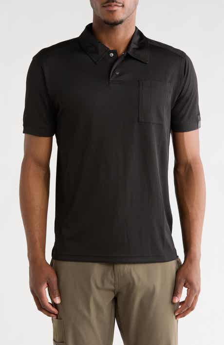 CARBON + CRAFT Grid Jacquard Polo