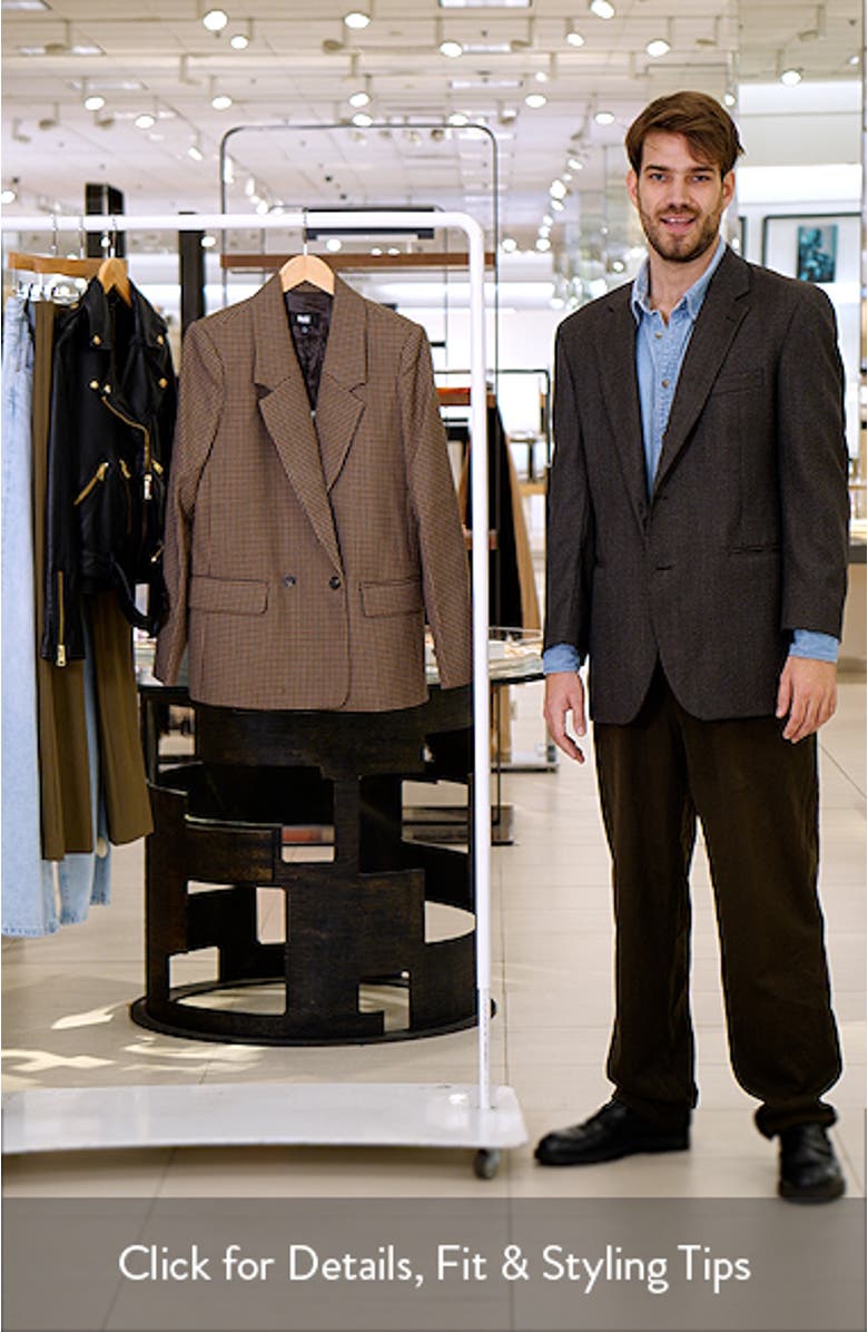 Quentin Houndstooth Check Wool Blend Blazer, sales video thumbnail