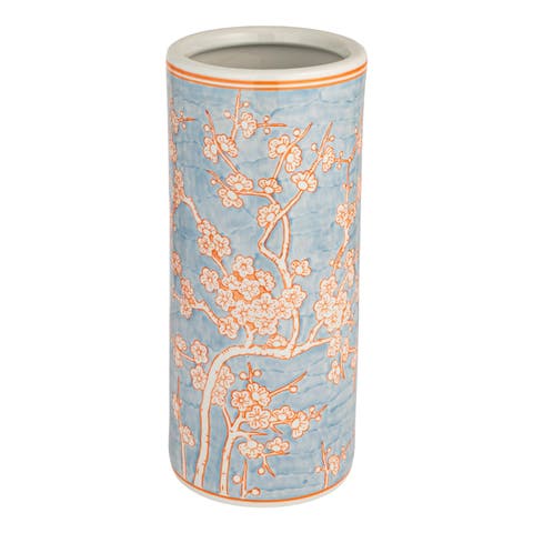 Blue Ceramic Umbrella Stand