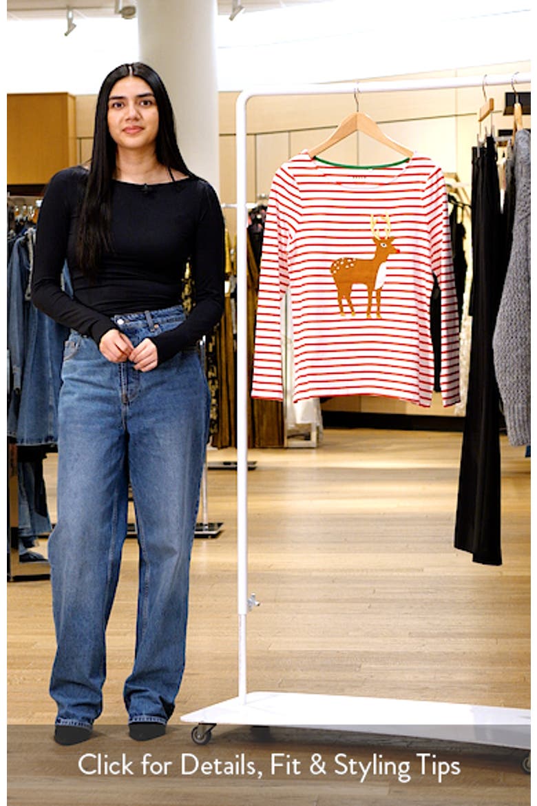 Ella Stripe Appliqué Cotton T-Shirt video