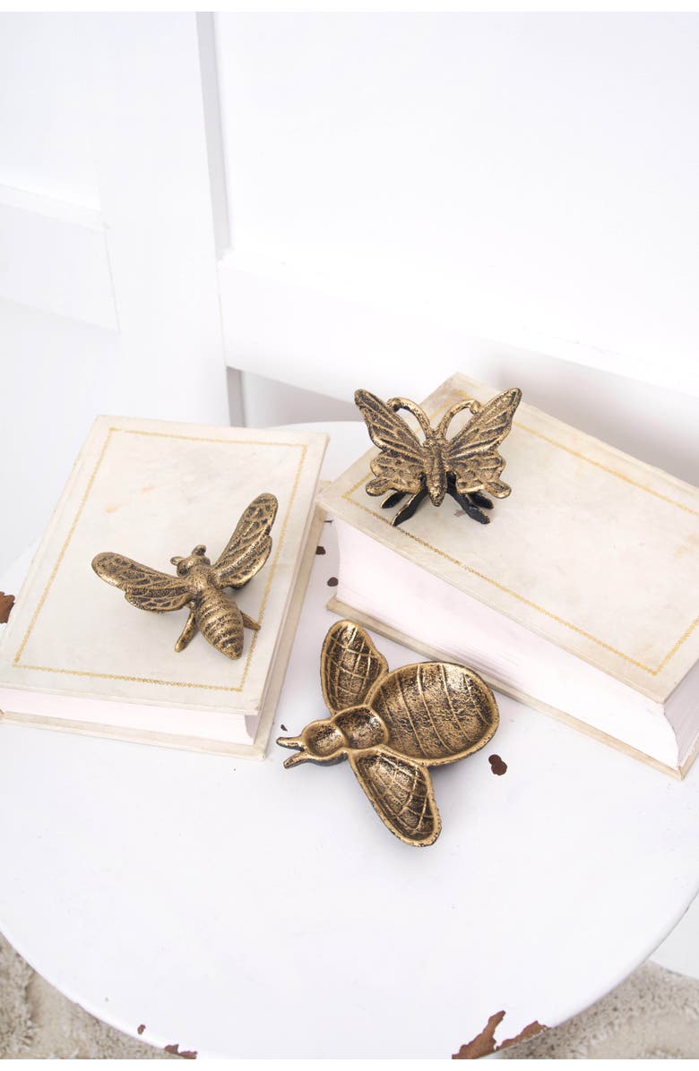 Gallerie II Butterfly Metal Decorative Figurine, Alternate, color, Gold