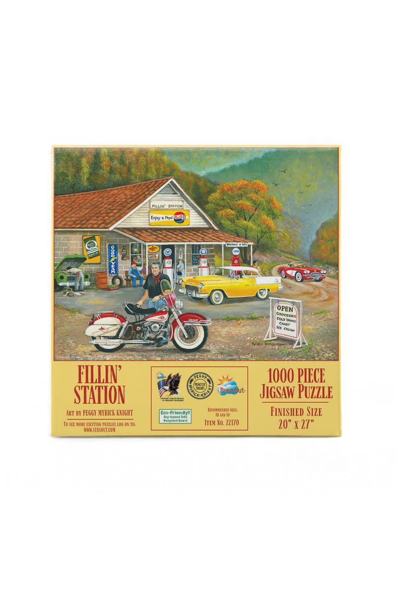 Fillin' Station 1000 piece Jigsaw Puzzle for Adults, Alternate, color, Multicolor
