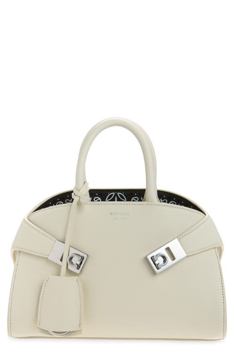 Mini Hug Leather Top Handle Bag