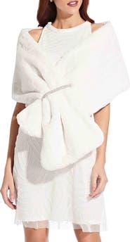 Adrianna Papell Faux Fur Wrap