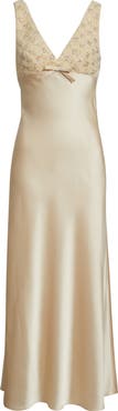 Saylor Serefina Beaded Sleeveless Satin Gown