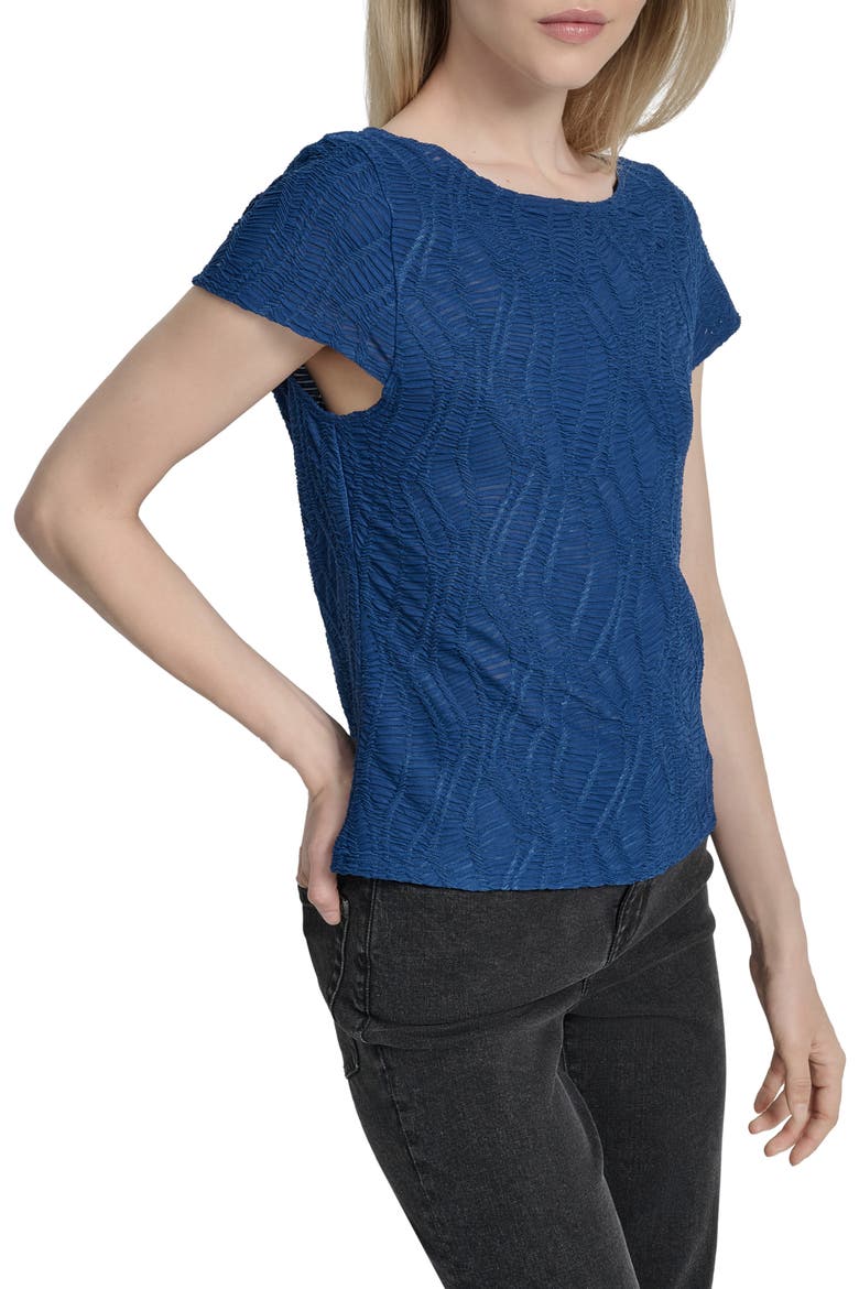 Texture Knit Top, Alternate, color, CADET BLUE