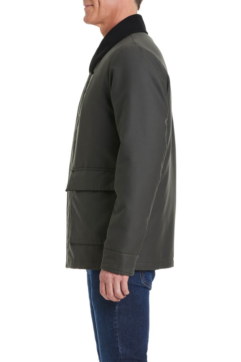 Waxed Barn Jacket, Alternate, color, DARK OLIVE