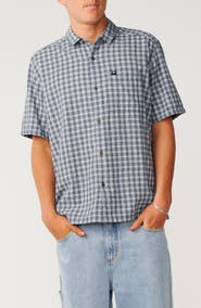 Rip Curl Classic Surf Check Short Sleeve Cotton Button-Up Shirt