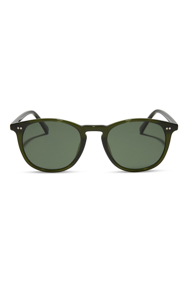 Jaxson XL 52mm Polarized Square Sunglasses, Main, color, DARK OLIVE CRYSTAL