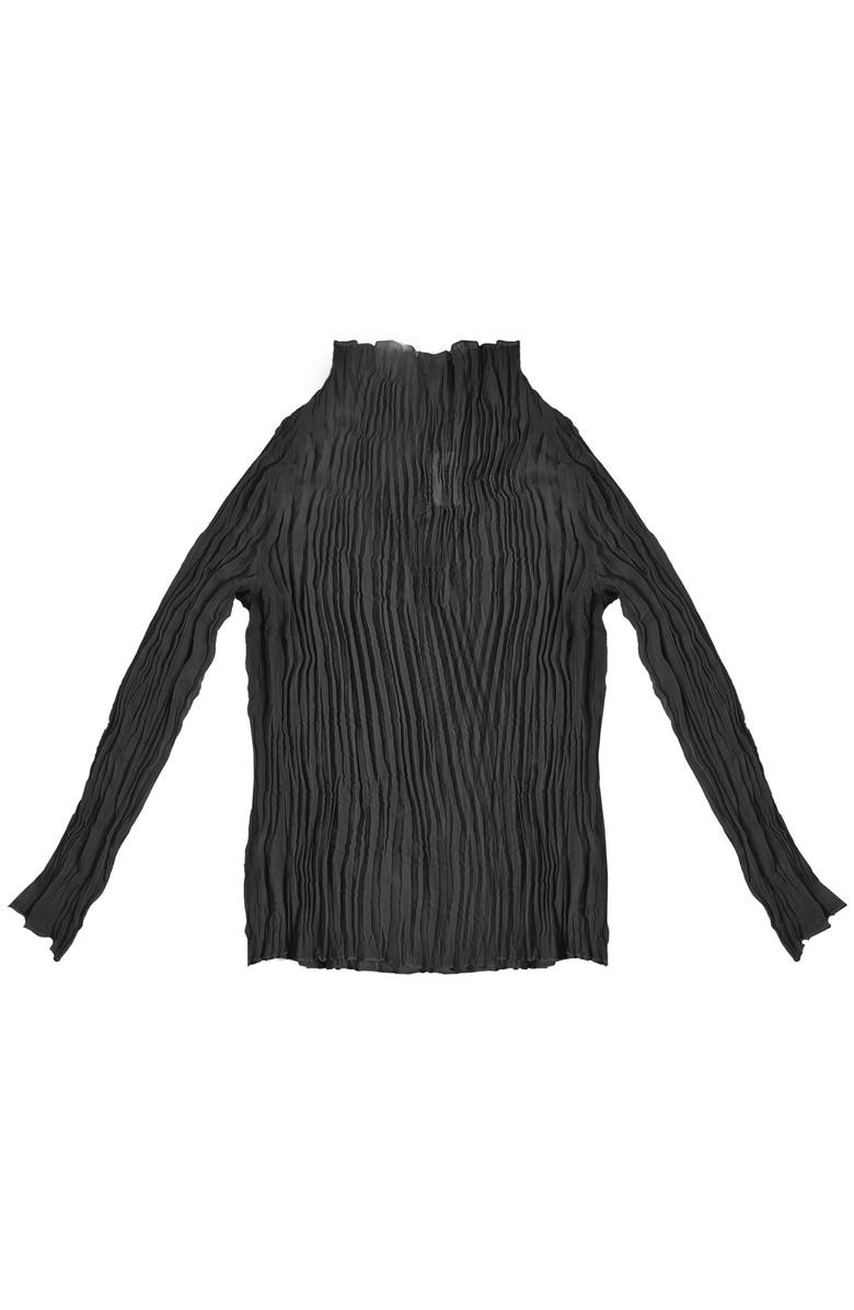 BAACAL Esme Pleated Funnel Neck Top, Alternate, color, Black