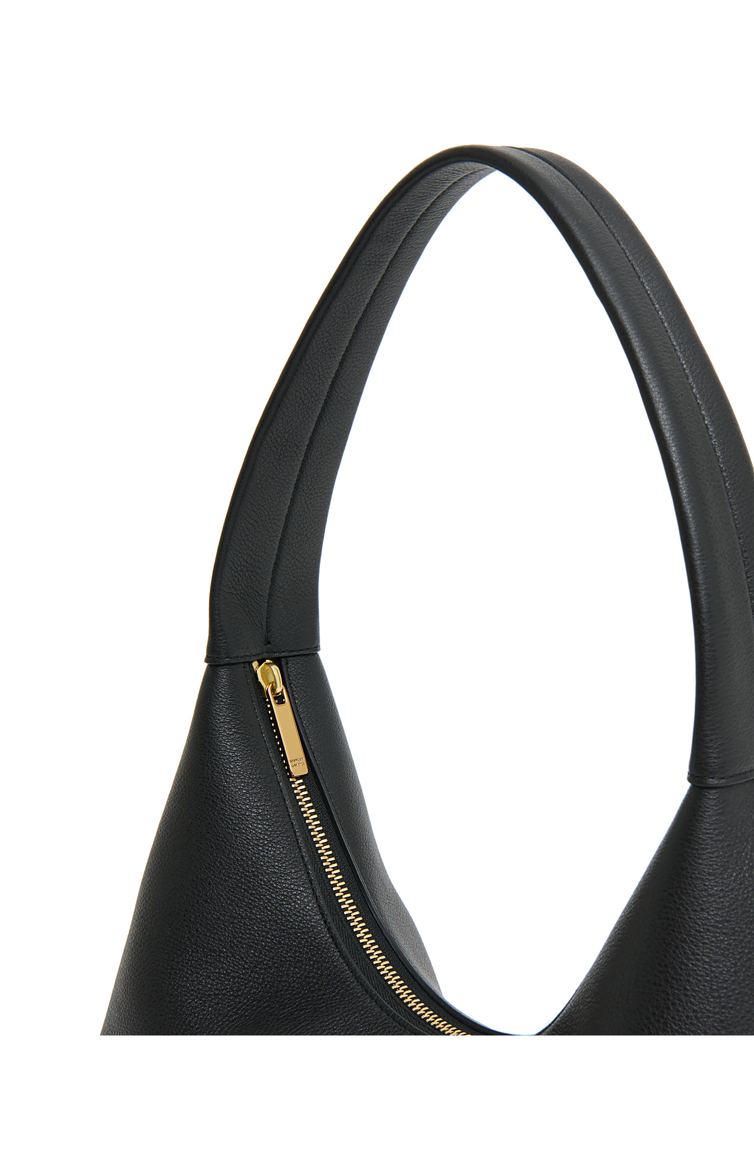 Mansur Gavriel Candy Baguette Leather Shoulder Bag, Alternate, color, Black