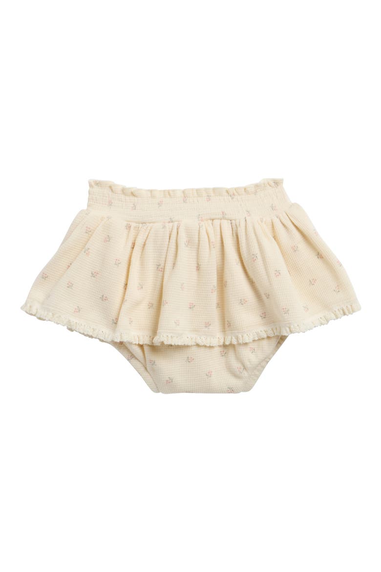 Waffle Skirted Bloomers, Alternate, color, NATURAL