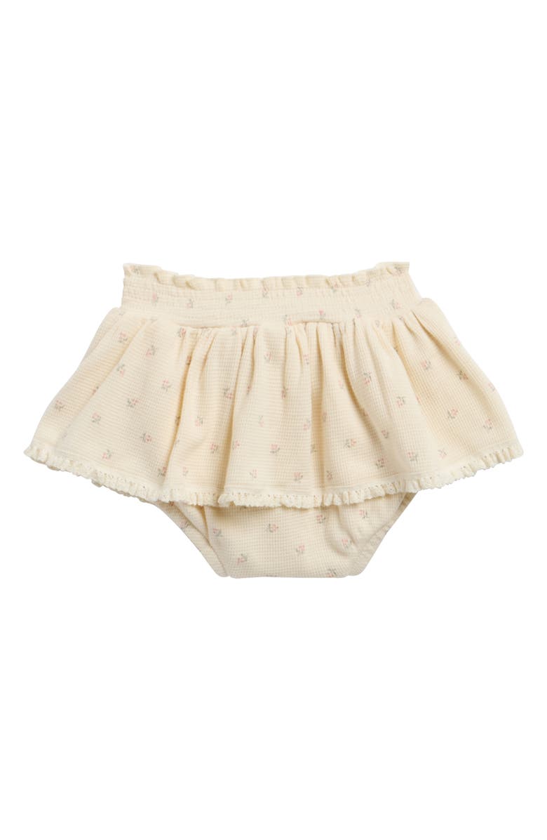 QUINCY MAE Waffle Skirted Bloomers, Alternate, color, Natural