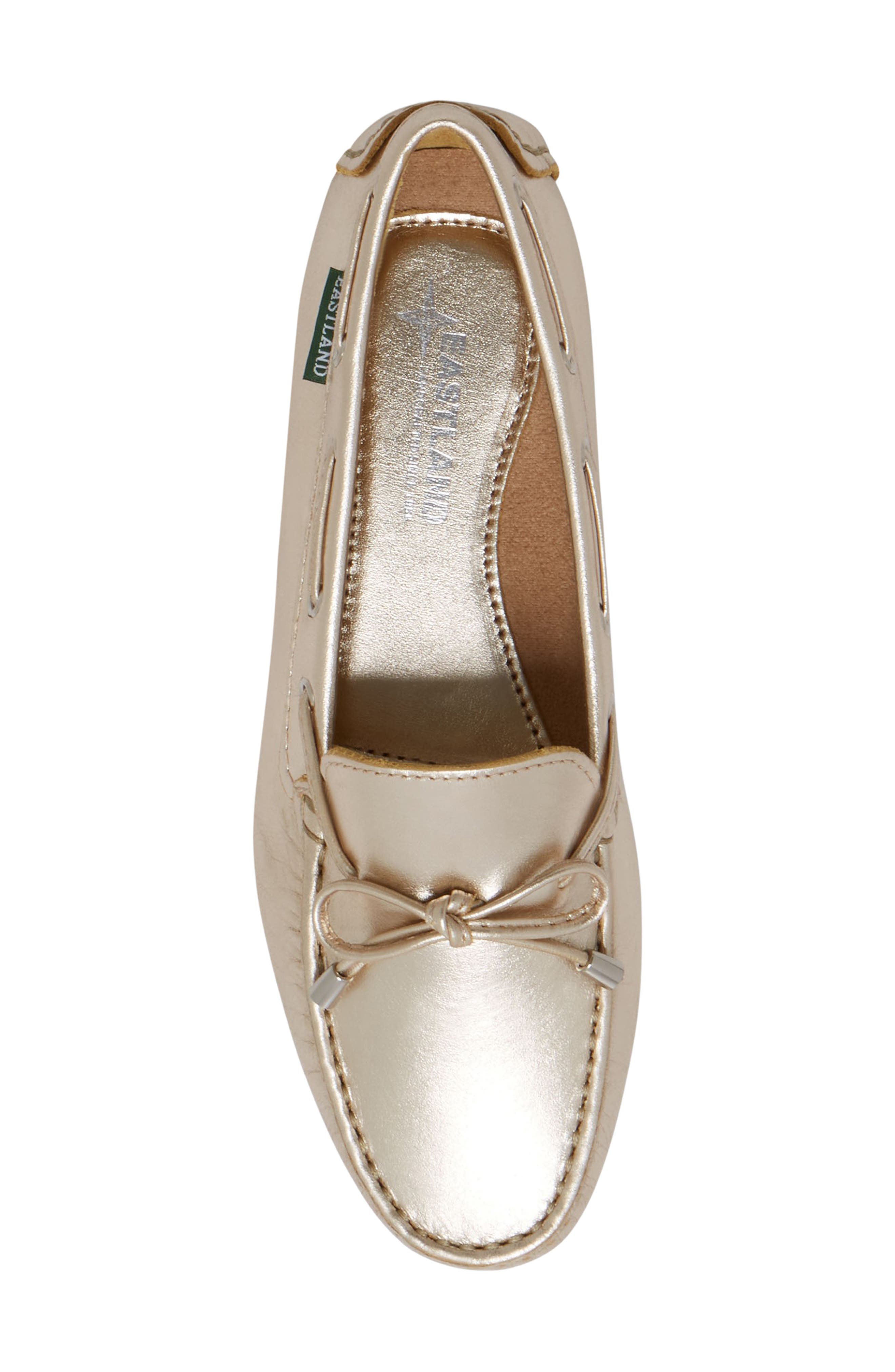 Eastland Marcella Bow Driving Loafer, Alternate, color, Gold