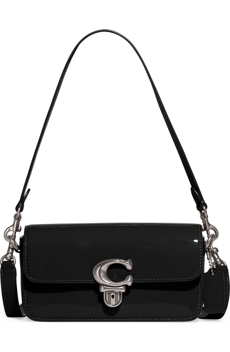 COACH Studio Patent Leather Baguette Shoulder Bag, Main, color,