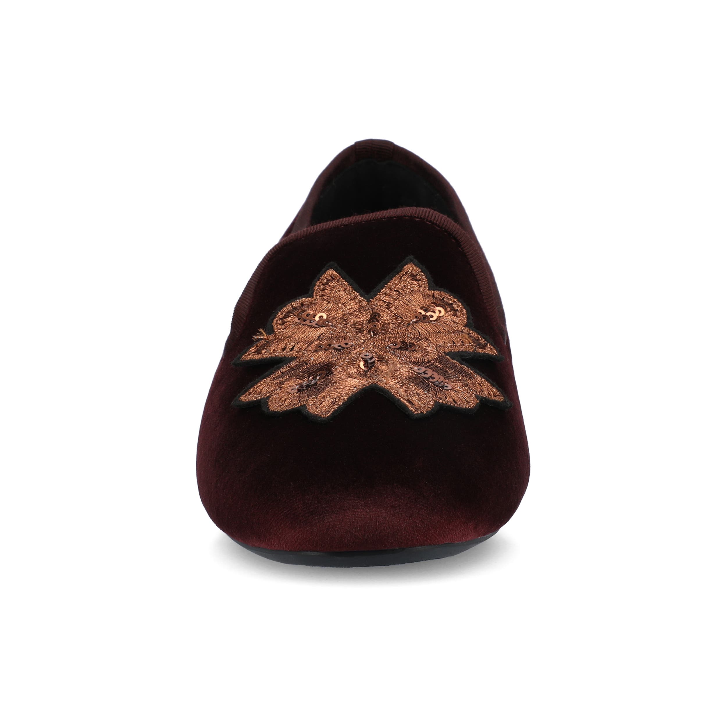 Birdies The Starling Loafer Velvet Embroidery, Alternate, color, Bordeaux