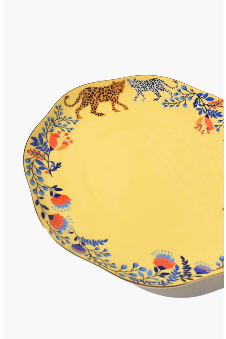Amazon Rainforest Bone China Dinner Plate In Yellow, Alternate, color, Yellow