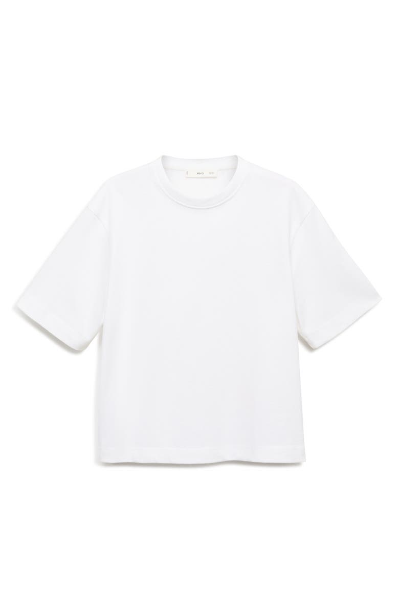 MANGO Oversize Cotton T-Shirt, Alternate, color, Off White