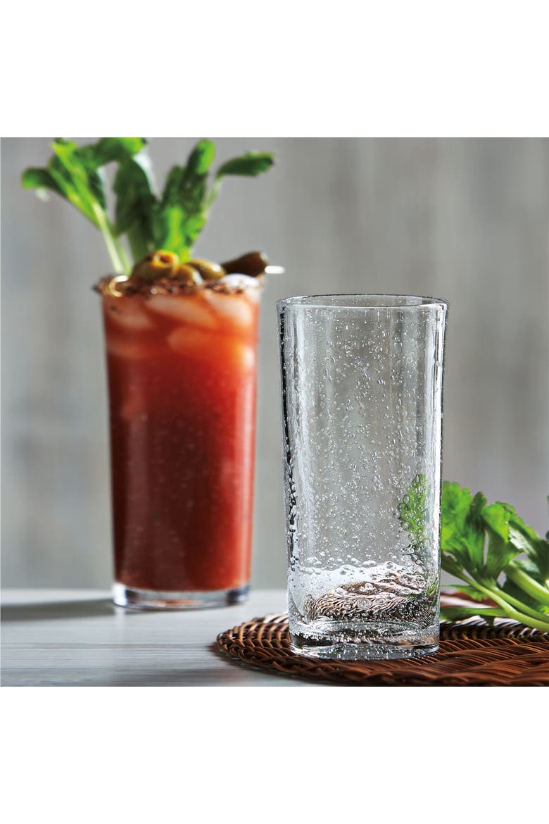 Tall Bloody Mary Bubble Glass Clear High Ball Drinkware, Alternate, color, Clear