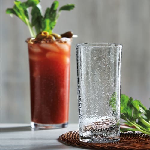 Tag Tall Bloody Mary Bubble Glass Clear High Ball Drinkware In Transparent