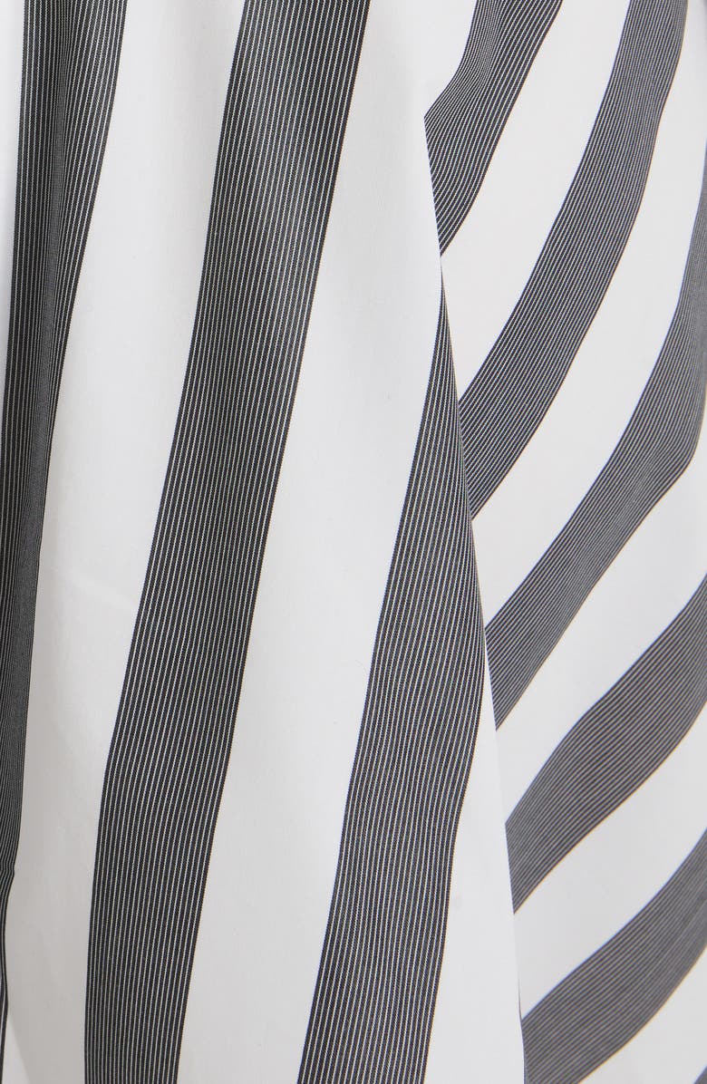 Alaïa Stripe Halter Neck Cotton Fit & Flare Minidress, Alternate, color, 