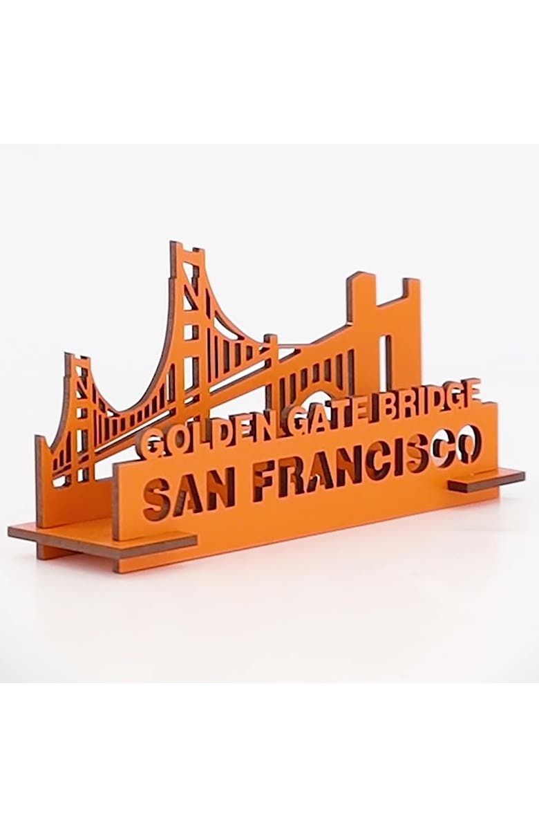 Little 
Wood Woodlet Medium Golden Gate Bridge, 3D Wooden Kitset, Ages 6+, Alternate, color, Multicolored