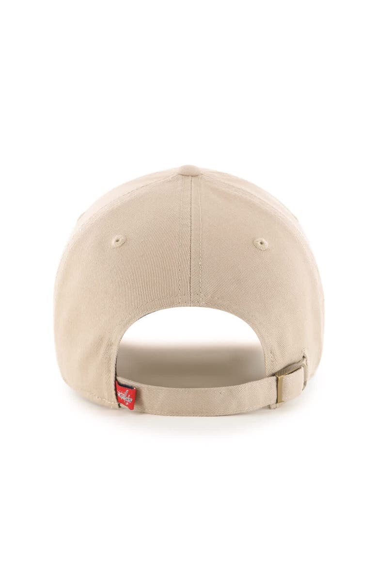 Men's '47  Khaki Washington Capitals Logo Clean Up Adjustable Hat, Alternate, color, Khaki