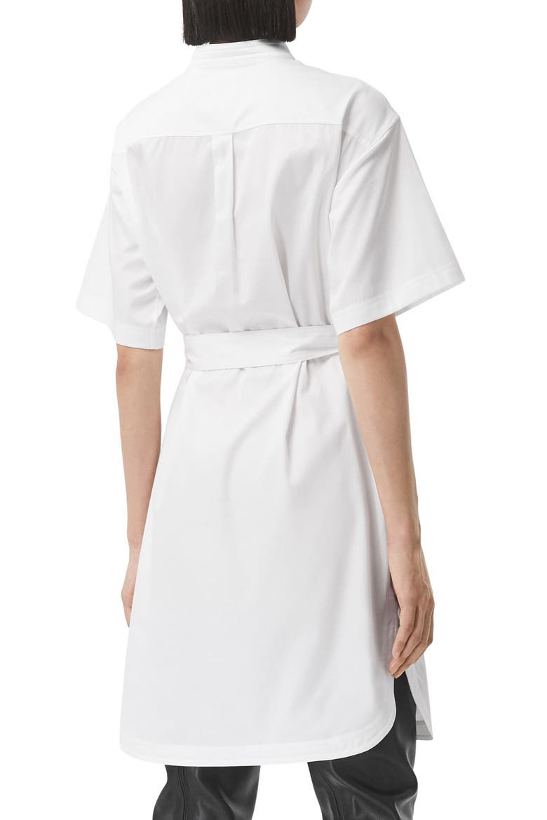 Abbie Logo Poplin Shirtdress, Alternate, color, OPTIC WHITE