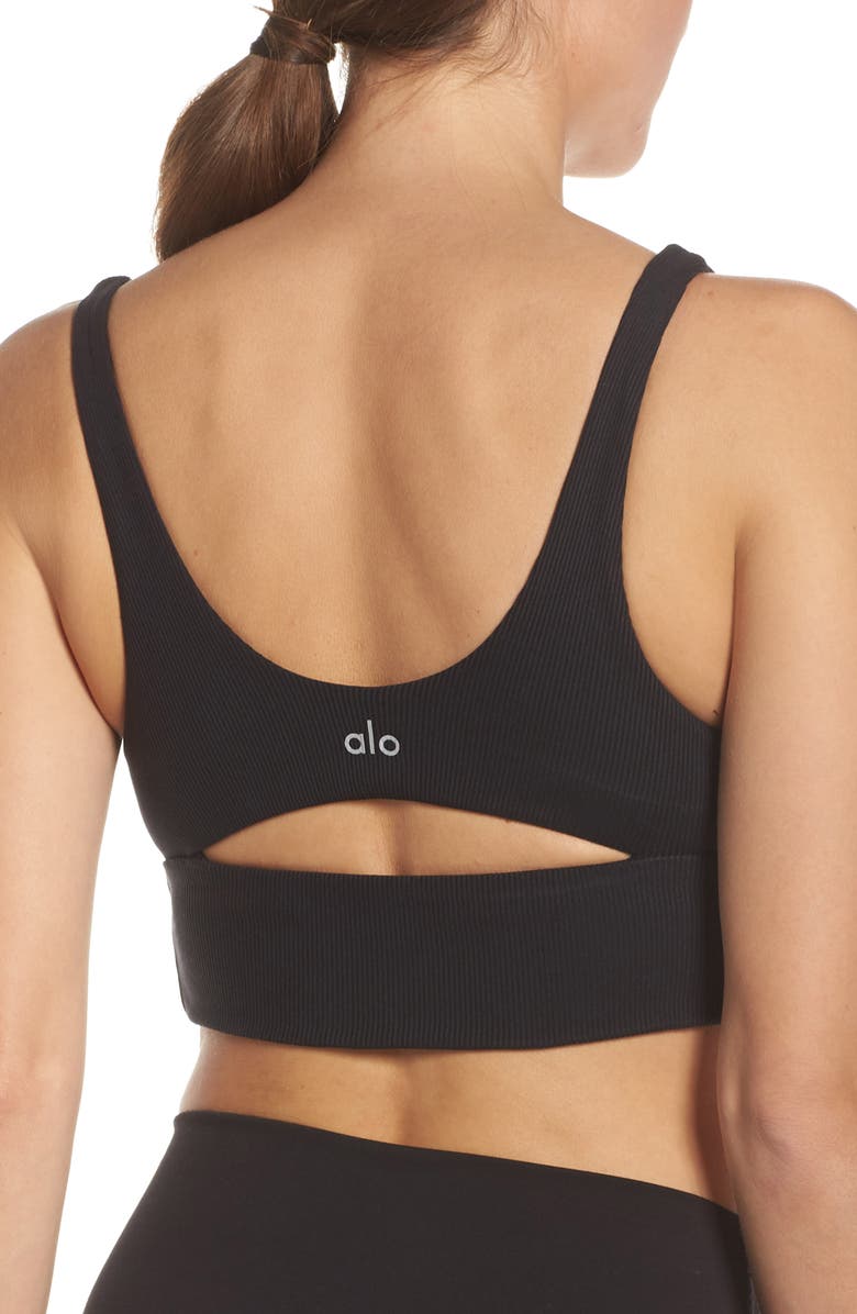 Alo Slit Yoga Bra, Alternate, color, 
