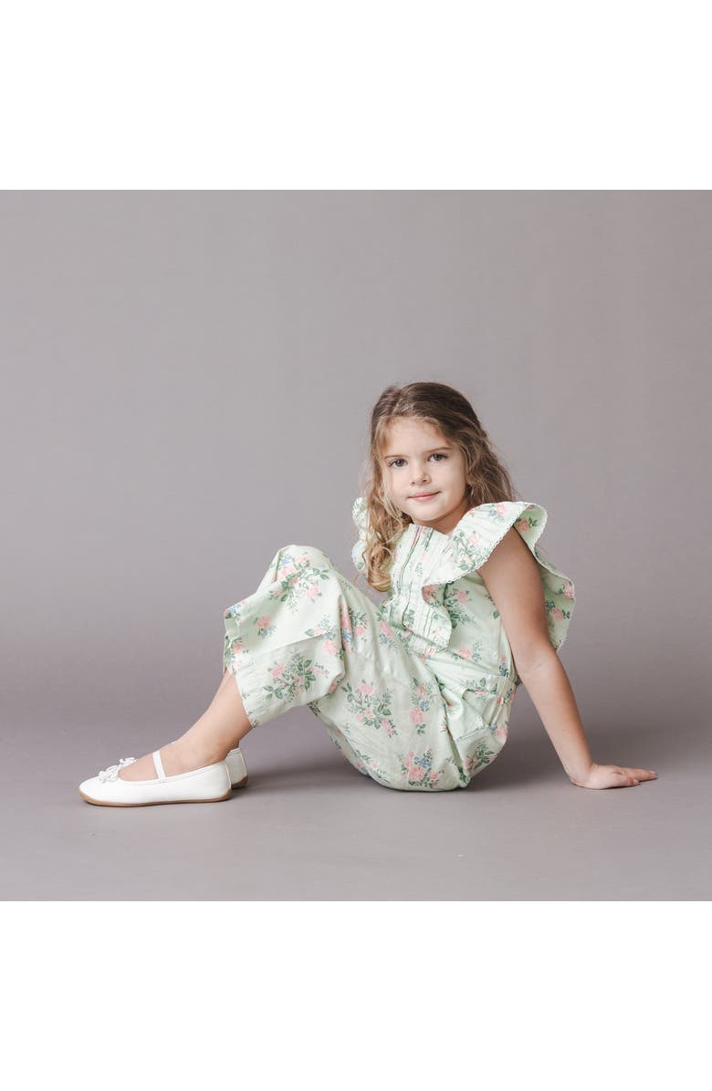 Hope & Henry Kids' Organic Flutter Sleeve Sateen Jumpsuit, Alternate, color, Chateau Floral