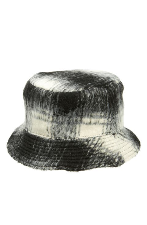 Plaid Eyelash Bucket Hat