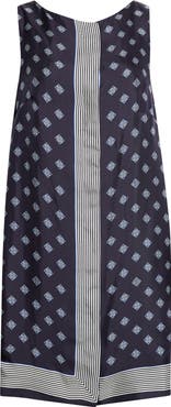 Bode Foyer Diamond Print Silk Minidress