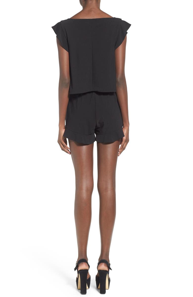 Leith Flutter Trim Popover Romper, Alternate, color,