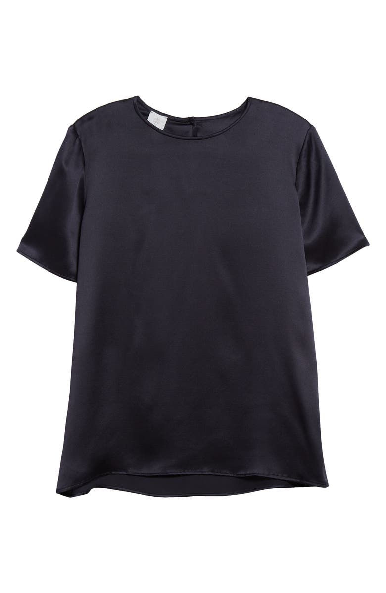 Eleventy Short Sleeve Silk Top, Alternate, color, 