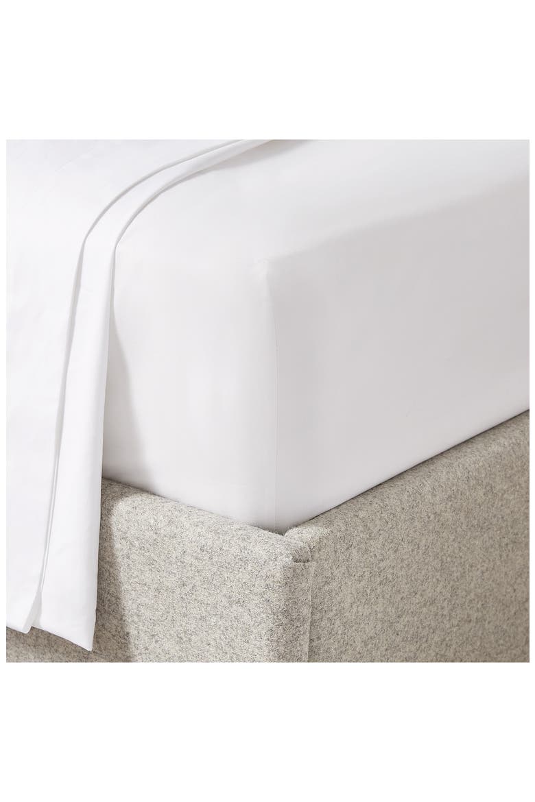 Single Row Cord 200 Thread Count Egyptian Cotton Flat Sheet, Alternate, color, WHITE