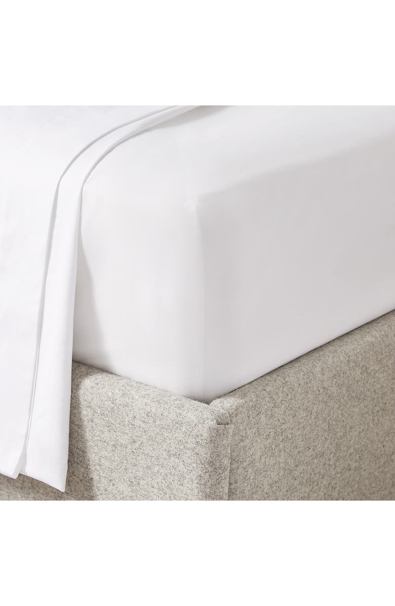 The White Company Single Row Cord 200 Thread Count Egyptian Cotton Flat Sheet, Alternate, color,