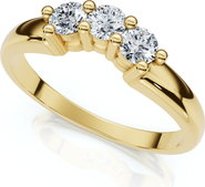 Bliss Diamond Curved Women's Diamond Wedding Ring 14k Gold Lab Grown