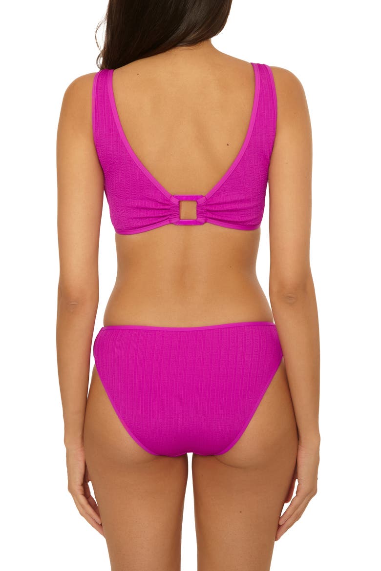 Crinkle Crush Hipster Bikini Bottoms, Alternate, color, HIBISCUS
