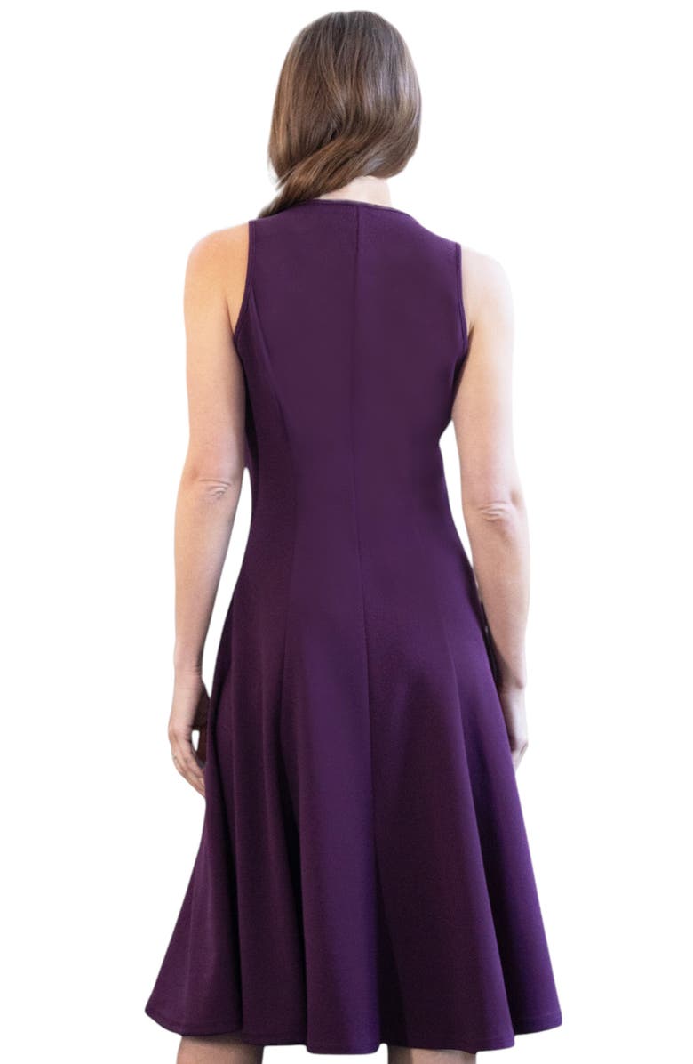 HotSquash London Clothing Sleeveless A-Line Dress, Alternate, color, Damson
