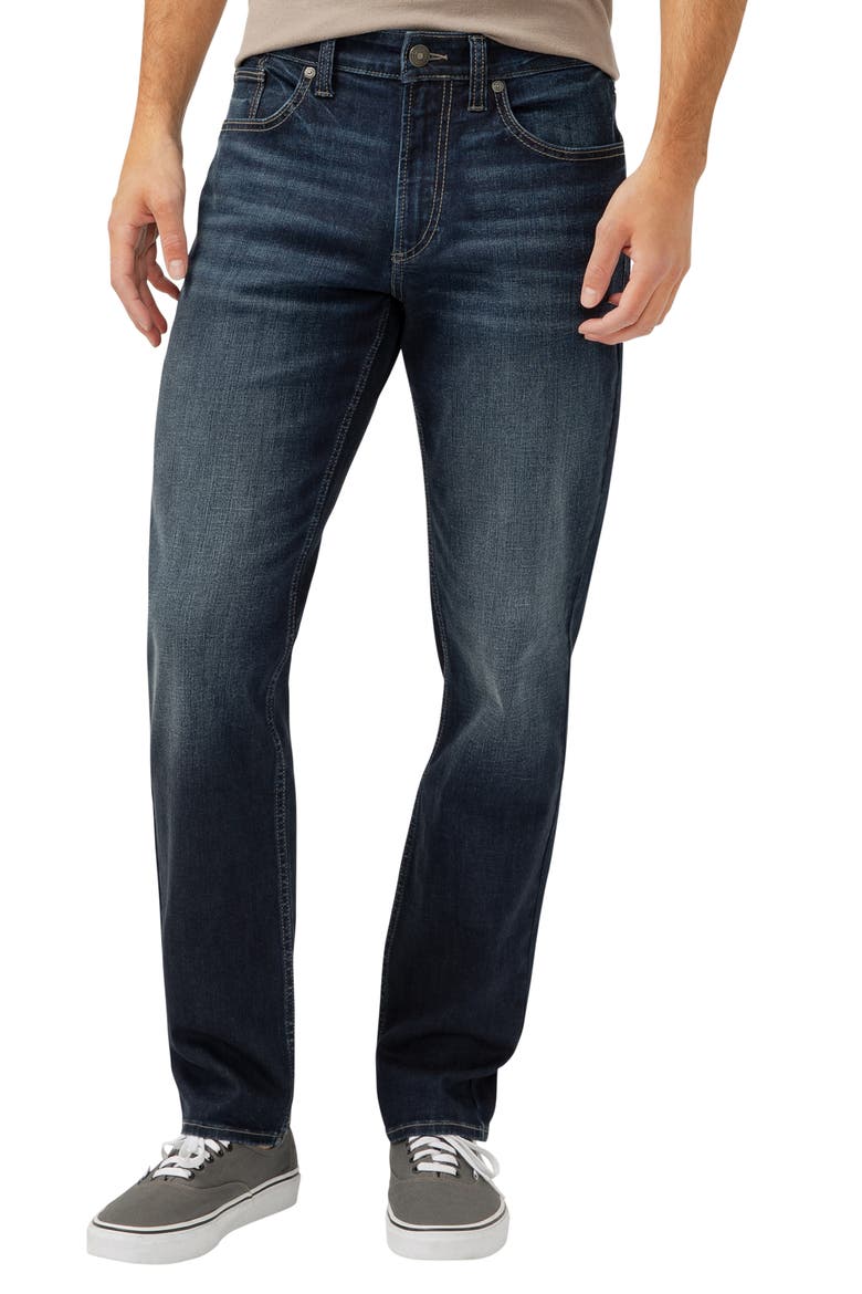 Eddie Athletic Fit Tapered Jeans, Main, color, INDIGO