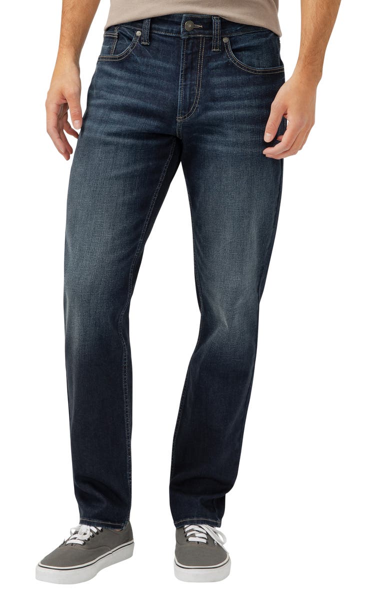 Silver Jeans Co. Eddie Athletic Fit Tapered Jeans, Main, color, Indigo