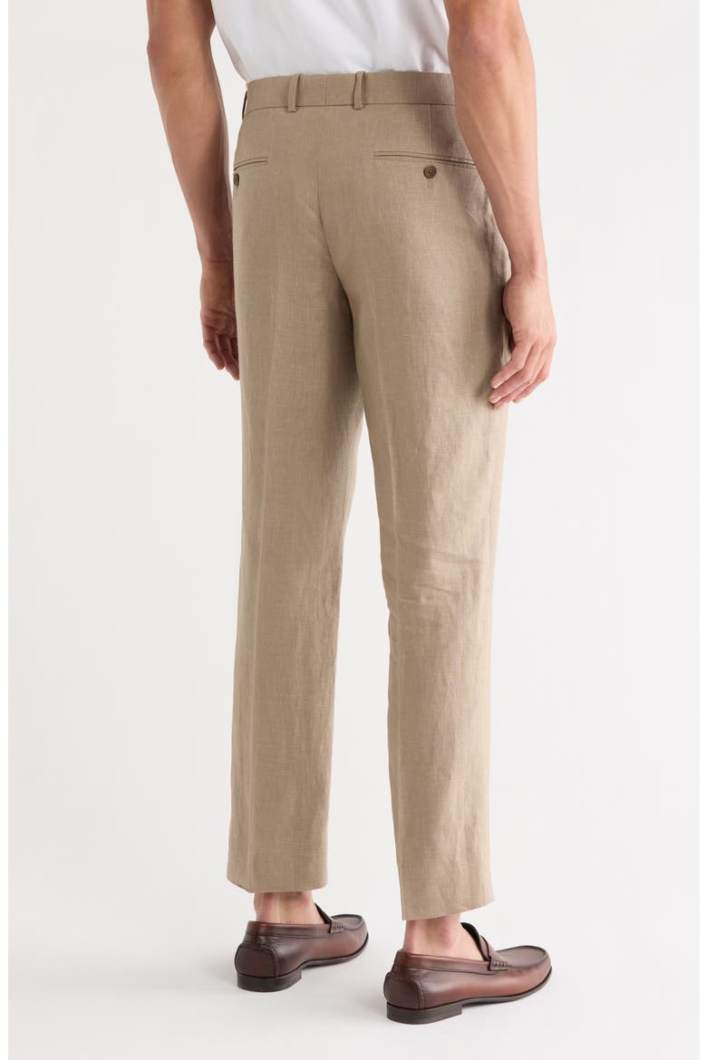 Trim Fit Linen Suit Separates Dress Pants, Alternate, color, TAN DESERT